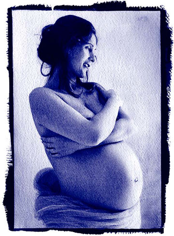 Cyanotype (blue) print on art paper. Original is 16"x12"