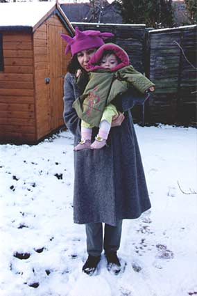 Me and my Mum in our garden in the snow. 21kb